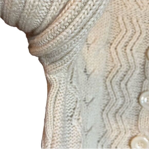 Nicole Taylor beige wool and angora button up cardigan - Picture 8 of 8